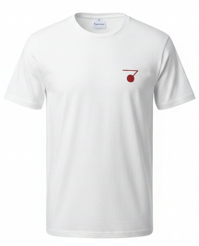 Subtle Tee (White and Crimson)